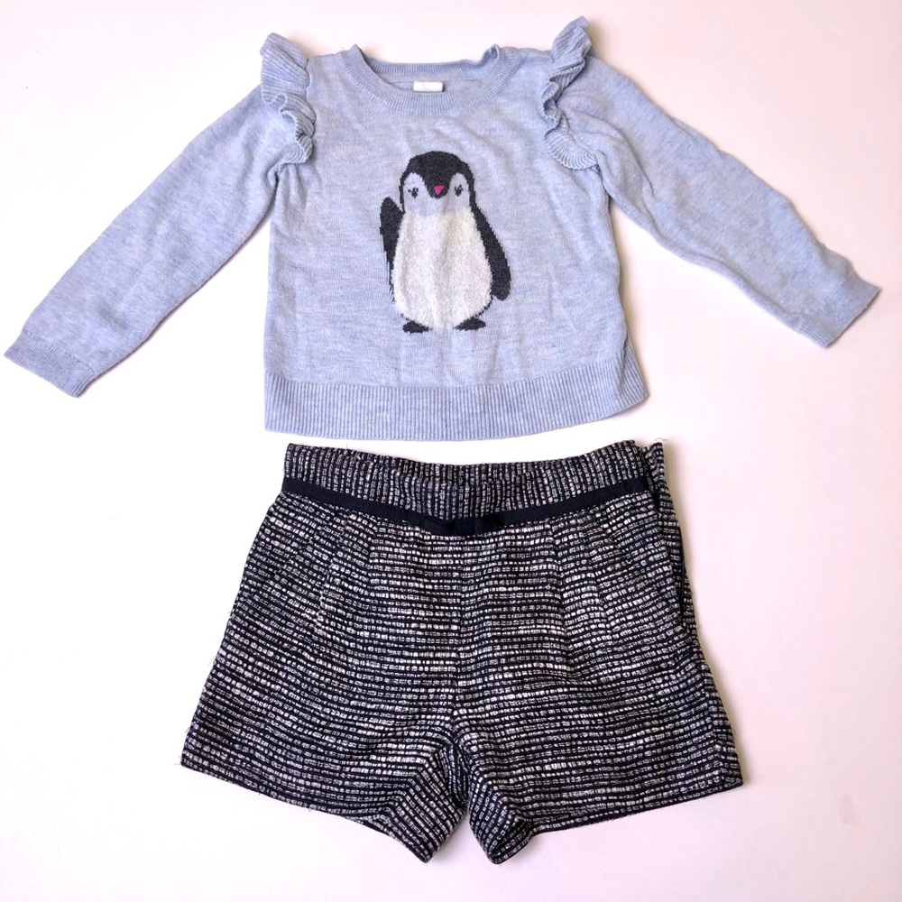Baby Gap Crewneck Sweater w/ Ruffle Shoulders
